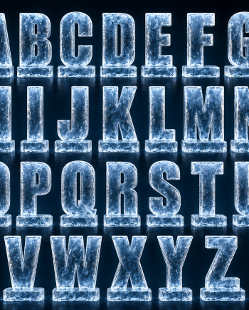 Custom Capital Alphabet Ice Sculpture