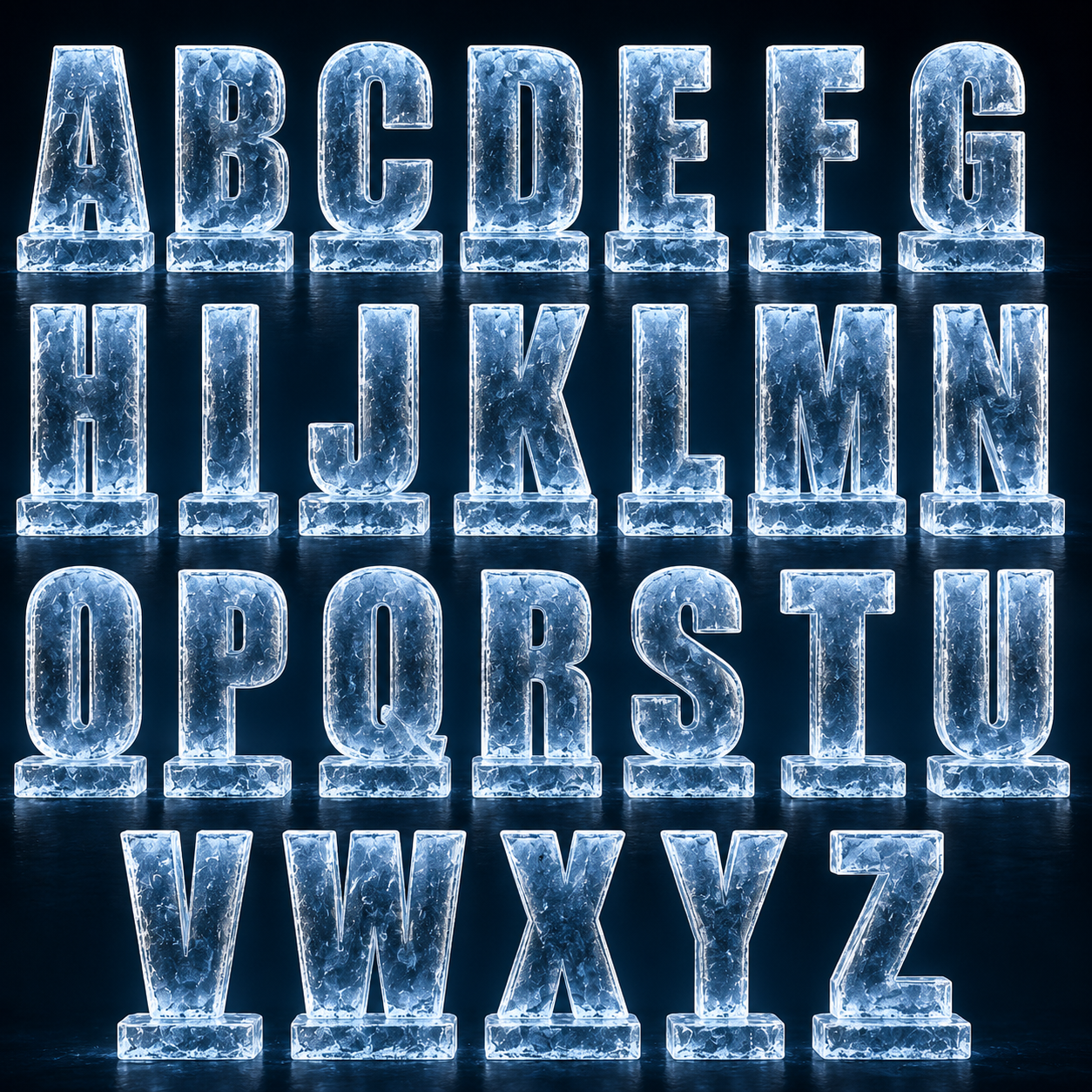 Custom Capital Alphabet Ice Sculpture